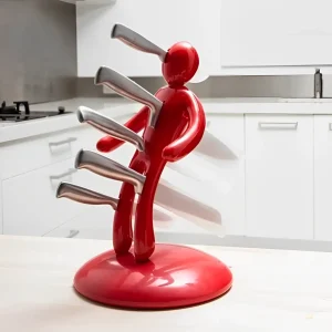 Ceppo Coltelli Omino Rosso 2